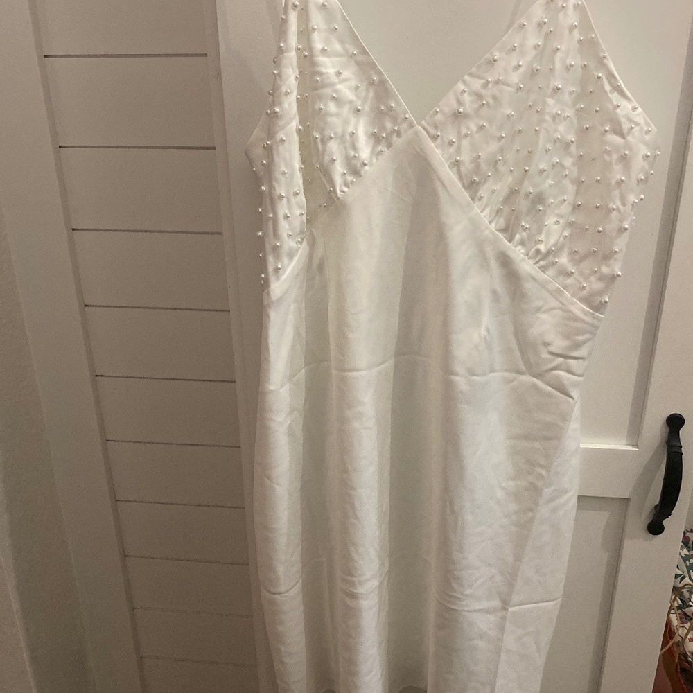 Le Rose Celine Pearl Beaded Bridal Slip (NWT)